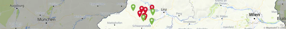 Kartenansicht für Apotheken-Notdienste in der Nähe von Waizenkirchen (Grieskirchen, Oberösterreich)